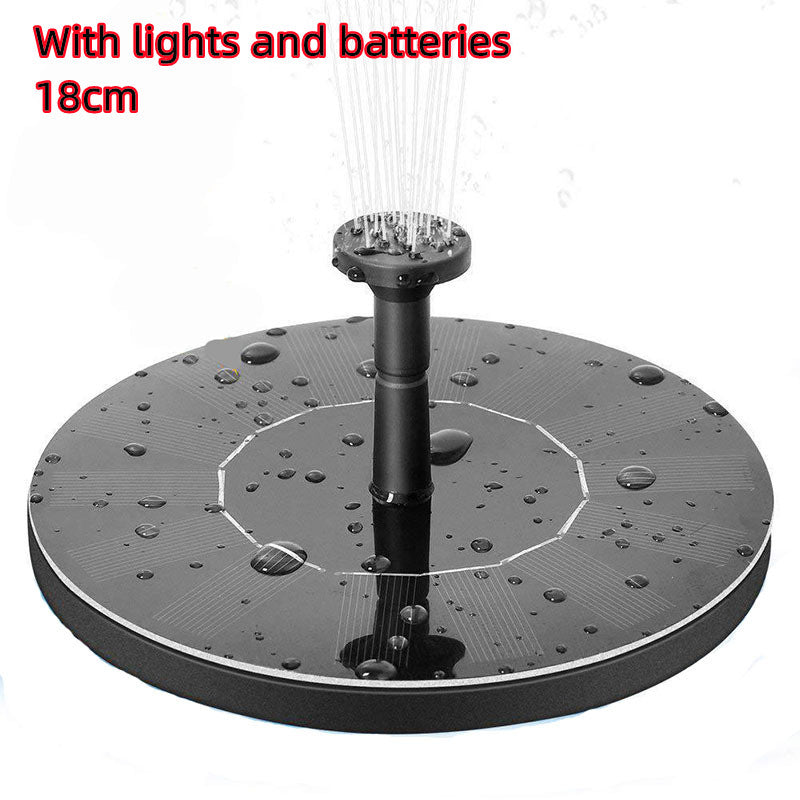 Solar Fountain Water Outdoor Garden Circular Floating Water Landscape Garden dealsniper-net Black 18cm Colorful Fountain