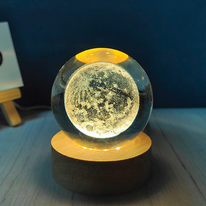 Usb Plug-in Luminous Crystal Ball Night Light Home Decor Gym From House Moon Usb Plug In