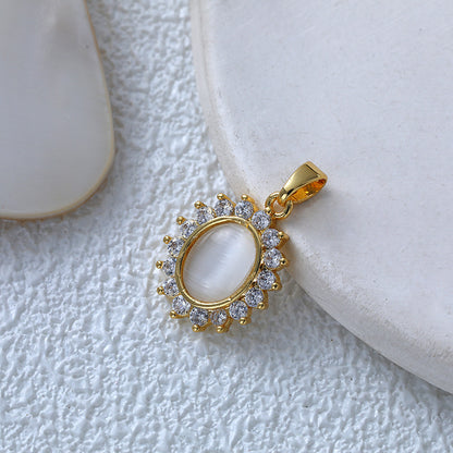 Fashionable Commuter Trendy Micro-Inlaid Zircon Ice-Type Necklace Jewelry Gym From House D014JB
