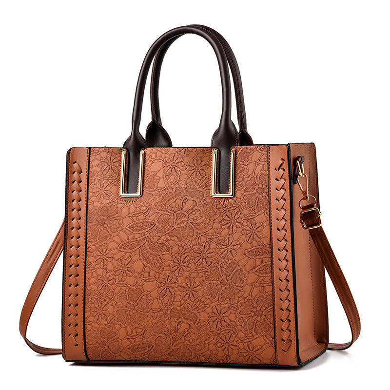 Ladies New Simple Elegant Shoulder Bag House Gym From House Yellowish Brown