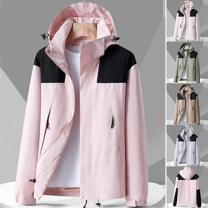 Hooded Windbreaker Unisex Fashion Color block Men DealSniper.net