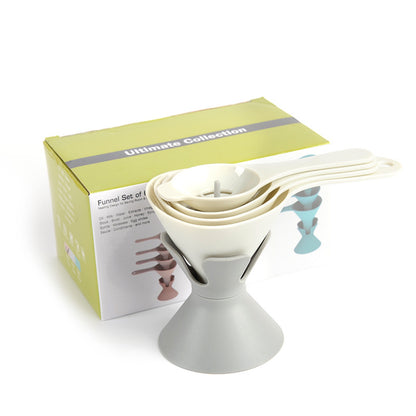 Plastic Funnel Six-in-one Multifunctional Set Kitchen DealSniper.net Nordic beige Including color box