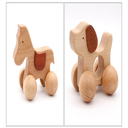 Baby Dog Ecofriendly Wooden Car Infant Toys Child Kids Gym From House