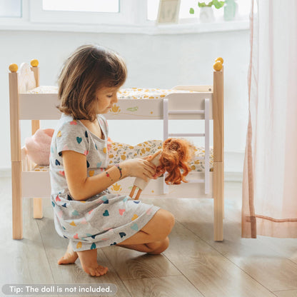 Doll Bunk Beds Cradle For 18 Inch Dolls Wooden Baby Doll