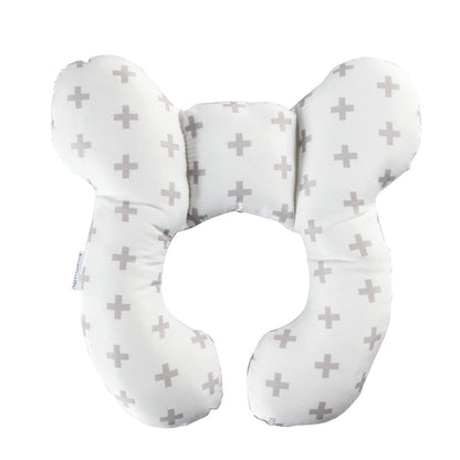 Infant Pillow Baby Bed U-Shaped Safety Seat Neck Guard Fixed Stereotyped Stroller Pillow Kids DealSniper.net Cross OPP