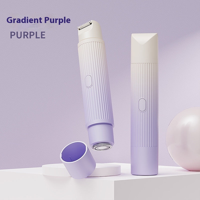 Dual-Head Electric Shaver Painless Women's Epilator Beauty Gym From House Gradient Purple Color