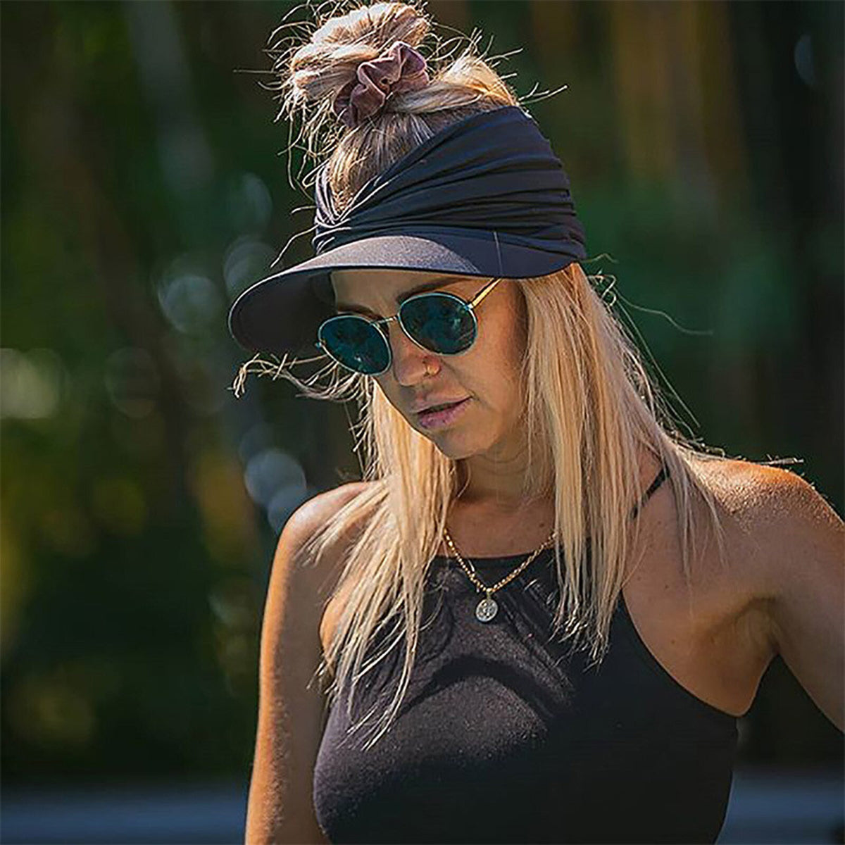 Cross-Border New Anti-Ultraviolet Sun Visor Outdoor Fashion Women Gym From House