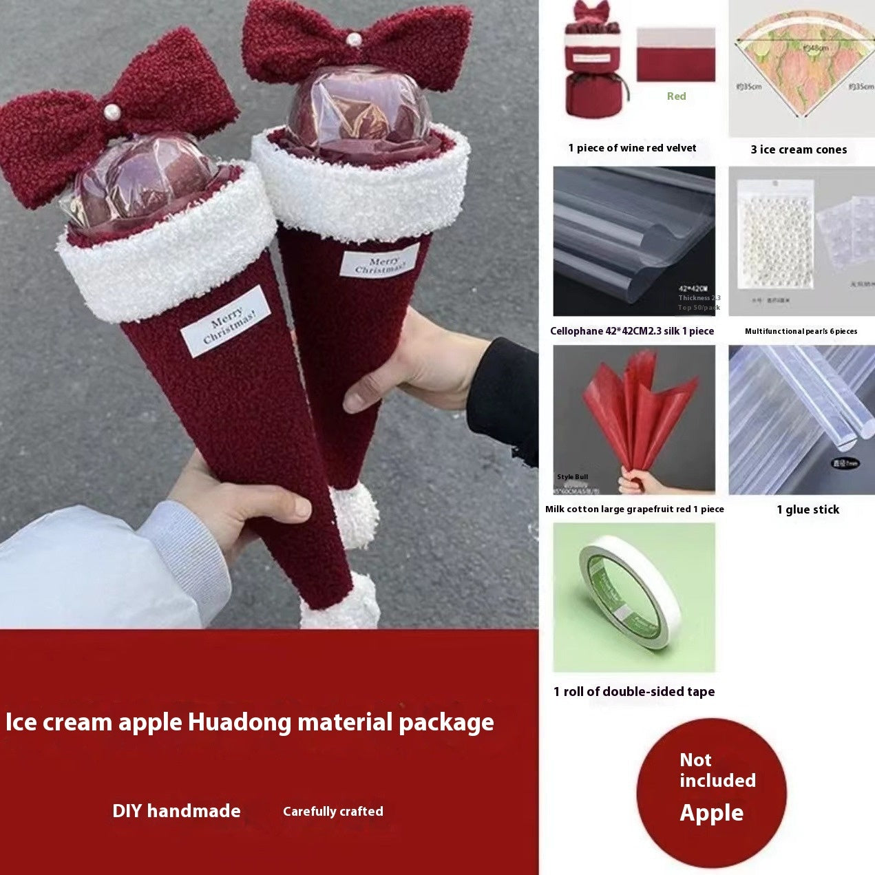 Christmas Gift Christmas Eve Single Bow Christmas Eve Fruit Bouquet Holidays dealsniper-net