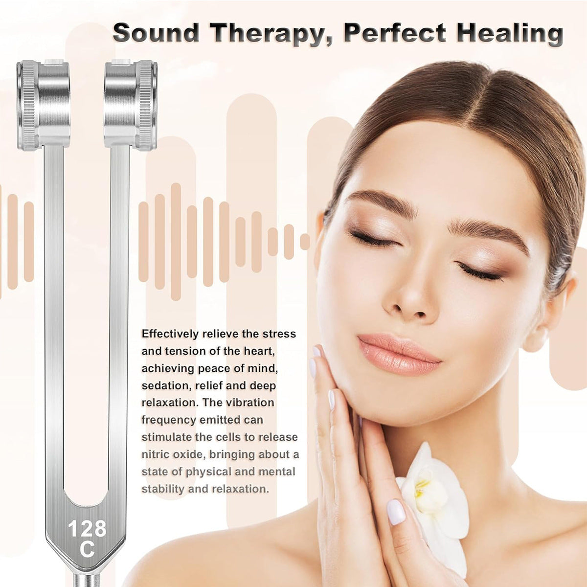 128 Hz Tuning Fork Set Weighted Bio-Acoustic Tuning Fork Beauty DealSniper.net