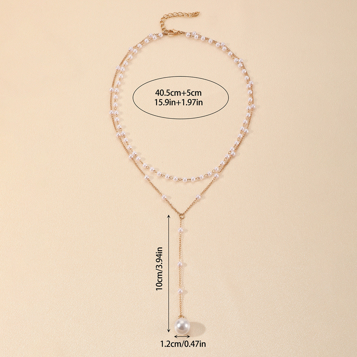 Pearl Double Layer Twin Pearl Necklace Jewelry Gym From House