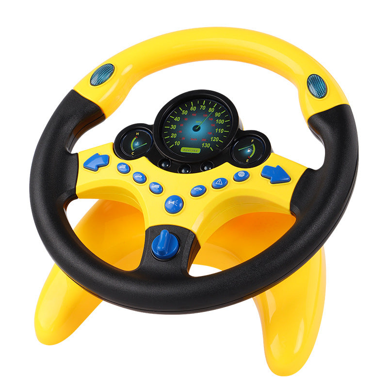 Steering Wheel Toy with Light Sound Kids Early Education Toy Kids dealsniper-net Yellow