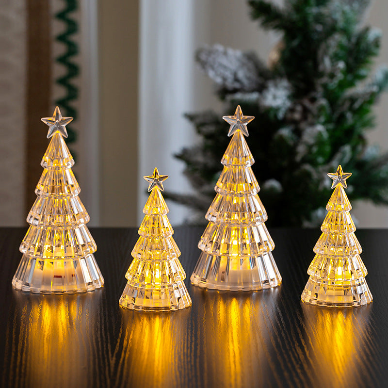 Christmas Decorations Mini Luminous Crystal Christmas Tree Home Decor DealSniper.net