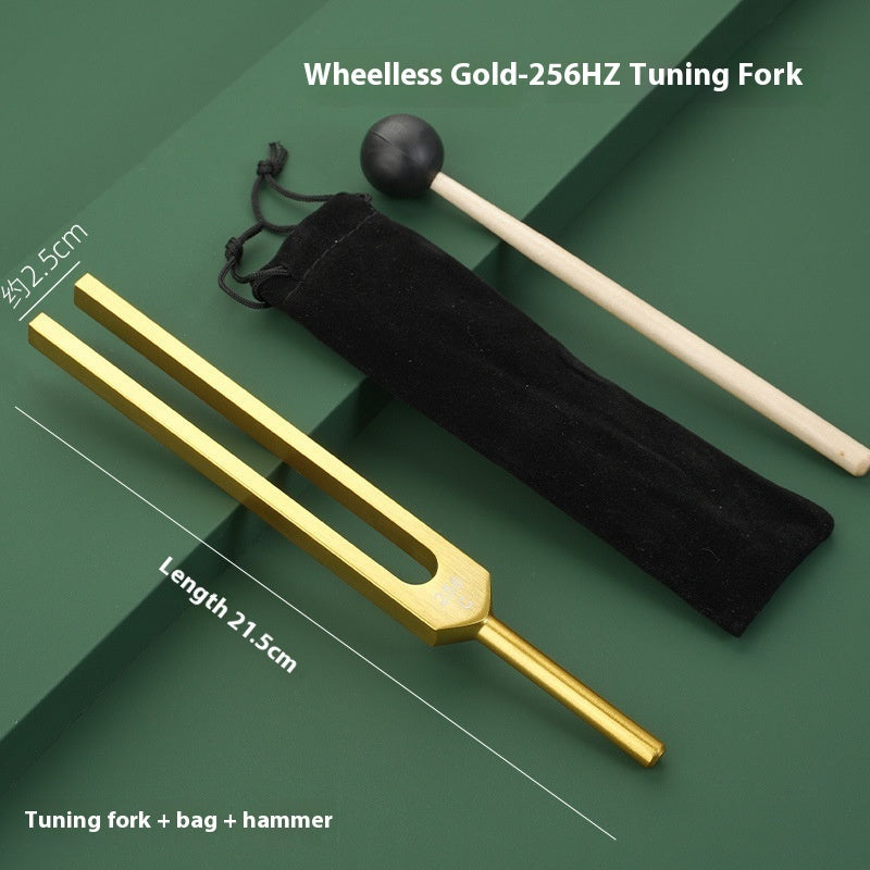 128 Hz Tuning Fork Set Weighted Bio-Acoustic Tuning Fork Beauty DealSniper.net Gold