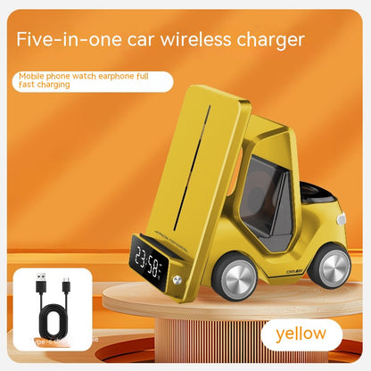 15W Three-in-one Wireless Appliance Fast Charging Bracket Gadgets dealsniper-net Yellow