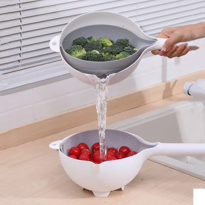 Double-layer Drain Basket Home Living Room Creative Kitchen Gadgets Kitchen DealSniper.net