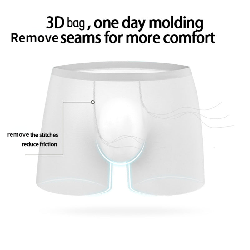 Mens Boxers Shorts Ice Silk Men Panties Seamless Sexy Underwear Man Underpants Pants Male Sexy Briefs Boxershorts Men