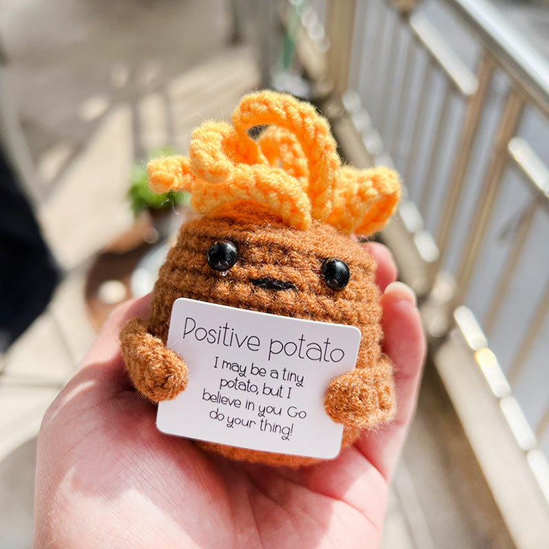 New Cute Positive Energy Pickle Doll Knitting Kids DealSniper.net French Fries 1PCS
