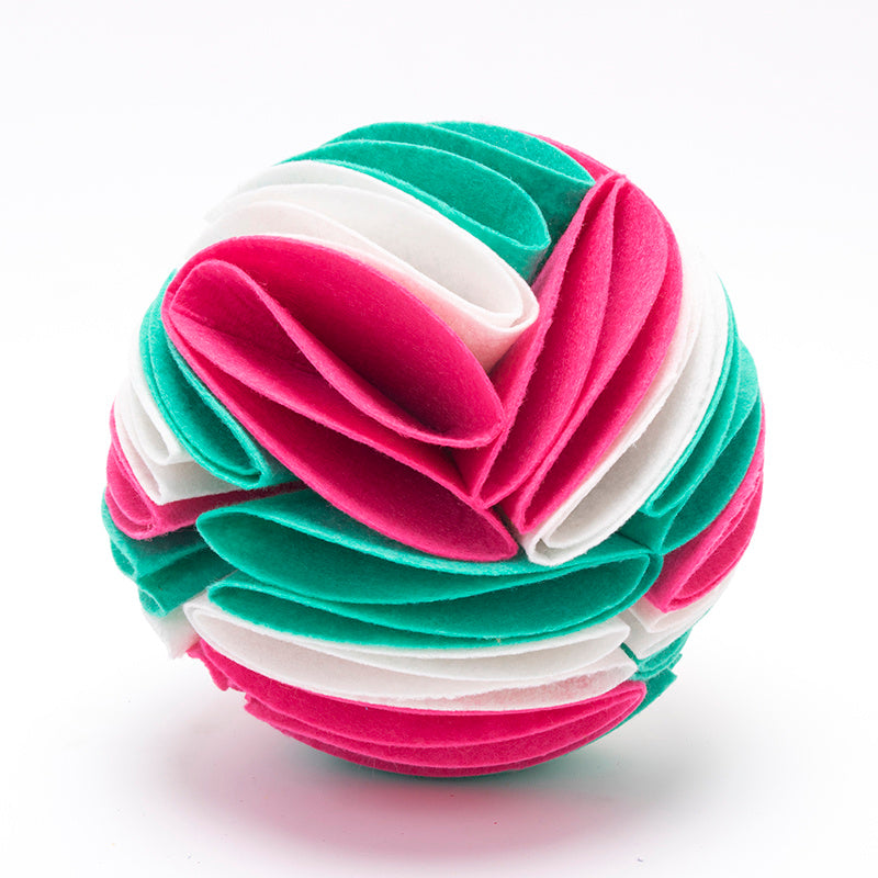 Foldable Dog Snuffle Ball Dog Training Toys Increase IQ Pets dealsniper-net L White cyan pink