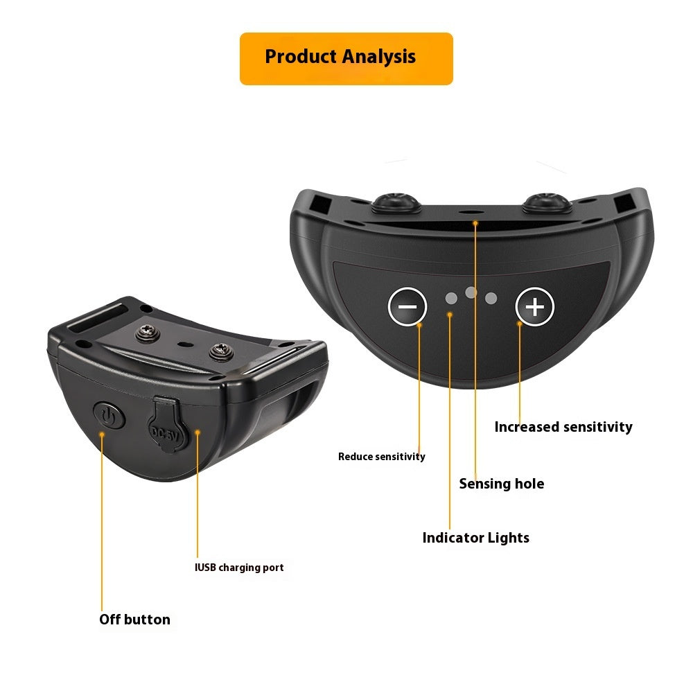 Electric Dog Anti Bark Shock Collar Rechargeable Dogs Training Pets Gym From House