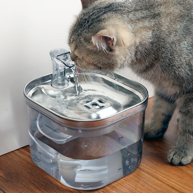 Pet Cat Dog Stainless Steel Automatic Circulation Water Dispenser