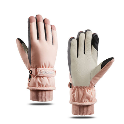 Winter Warm Gloves Men Touch Screen Waterproof Men dealsniper-net Pink