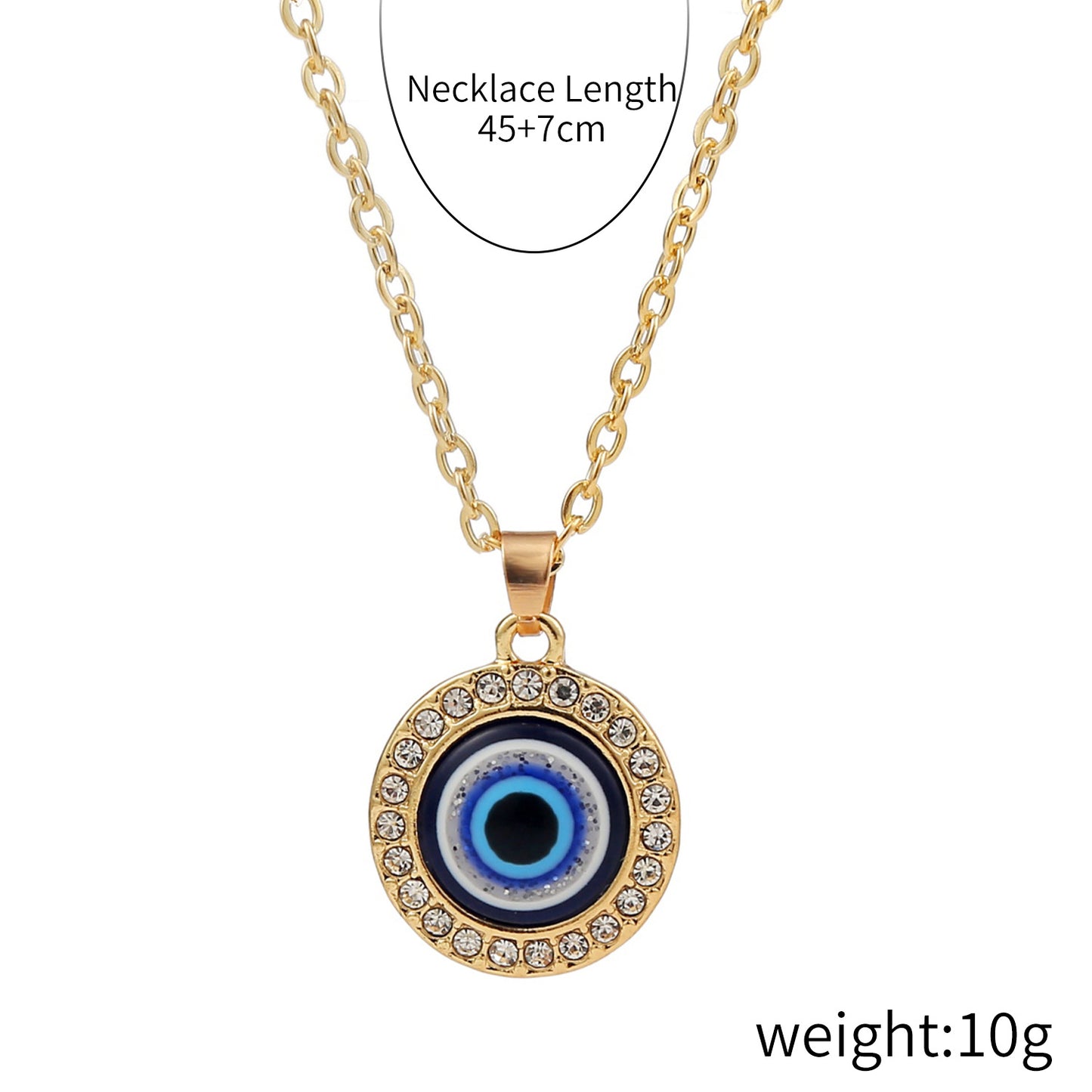 Diamond Demon Eye Necklace Female Jewelry dealsniper-net 7style 1PC