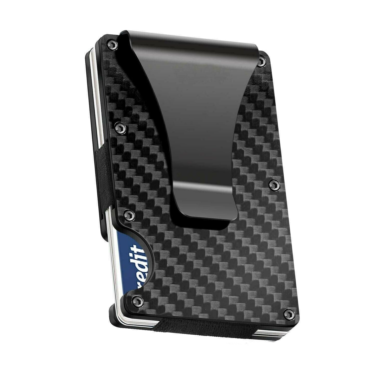 Carbon Fiber Blocking Slim Money Clip RFID Card Gift