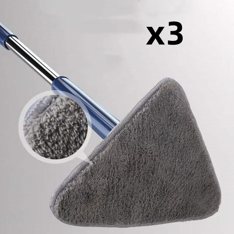 Extendable Triangle Mop 360 Rotatable Adjustable Cleaning Mop House DealSniper.net Grey Triangle cloth 3pcs