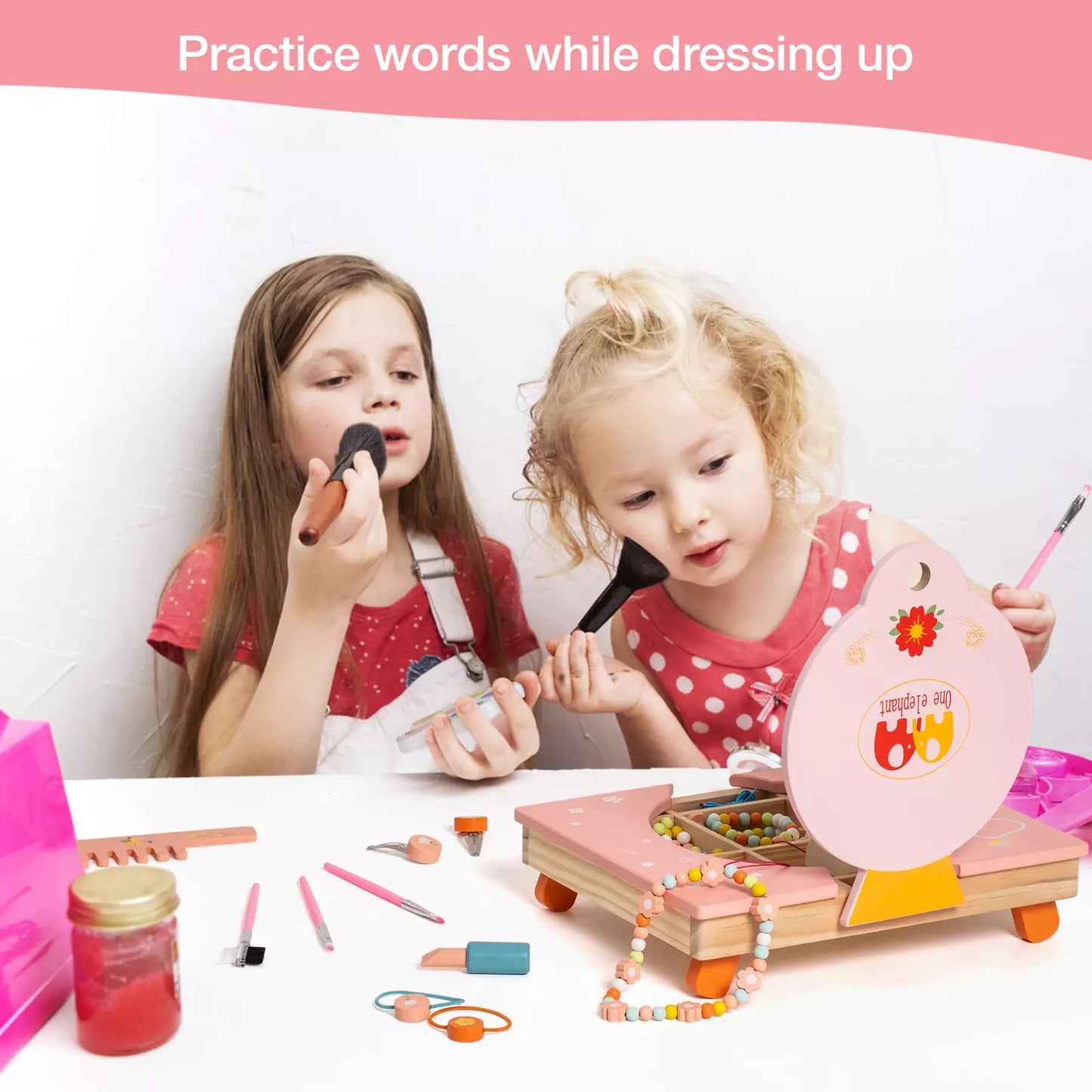 Wooden Cosmetic Makeup Preschool Toys Set