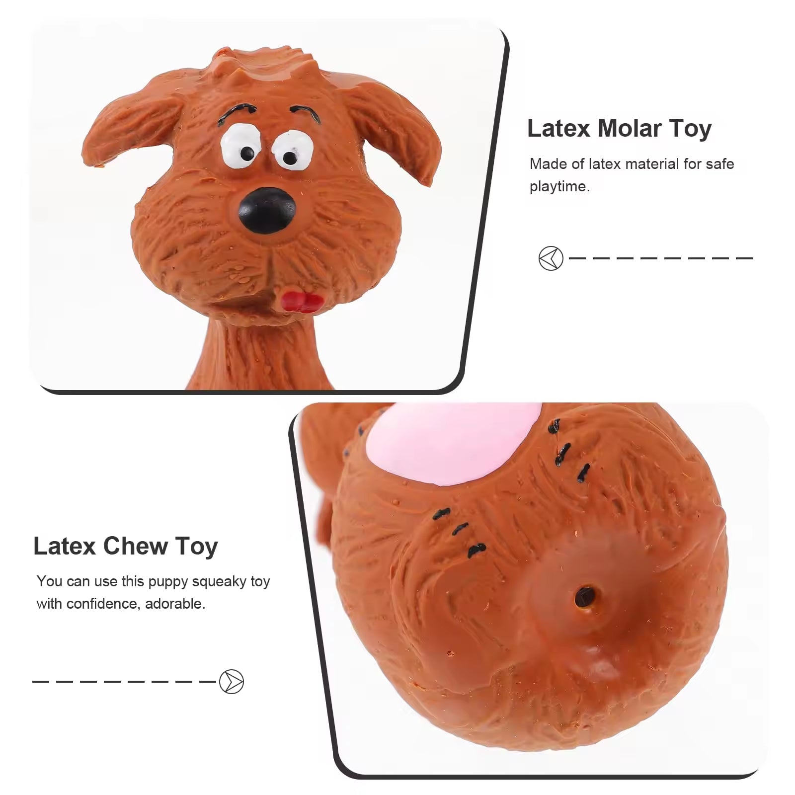 4pcs Cute Latex Dog Chew Toys With Sound Interactive Biting Toys Pets Gym From House