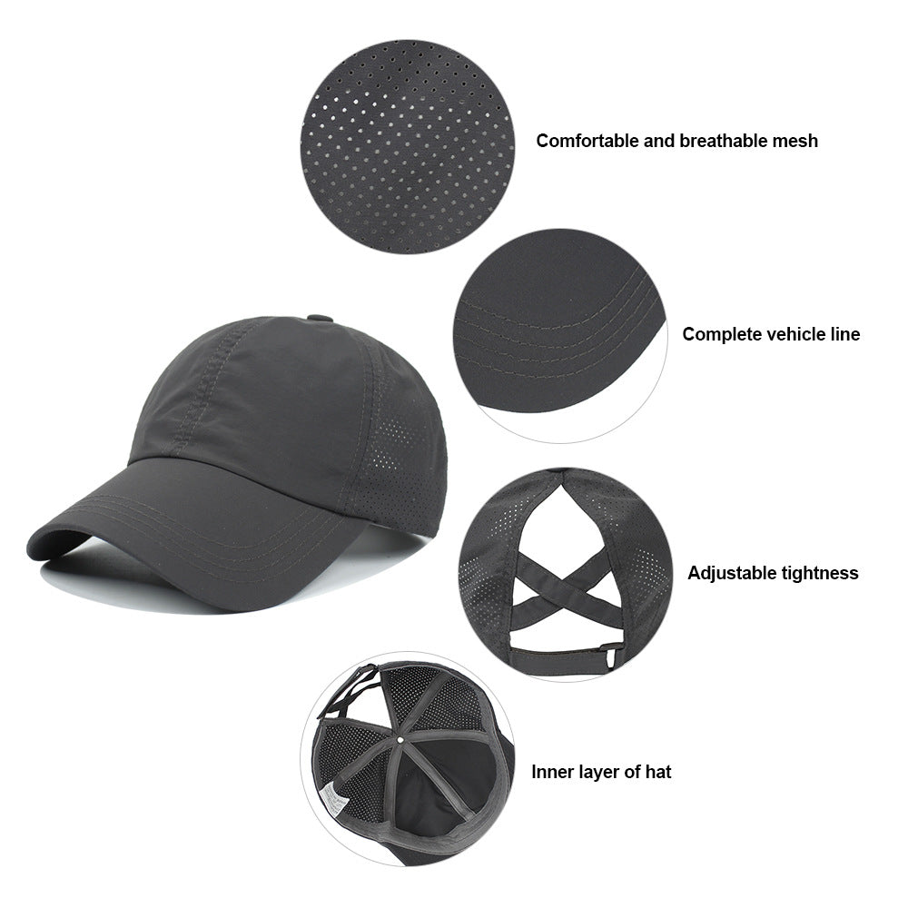 Women's New Outdoor Sports Ponytail Baseball Hat Women Gym From House
