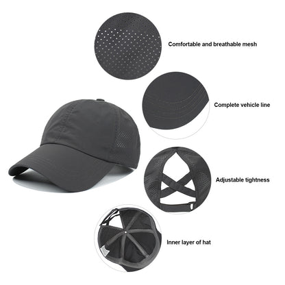 Women's New Outdoor Sports Ponytail Baseball Hat Women Gym From House