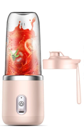 6blade Portable Blender Mini Juicer Cup Extractor Smoothie Kitchen dealsniper-net Pink Six Knife and Single Cover