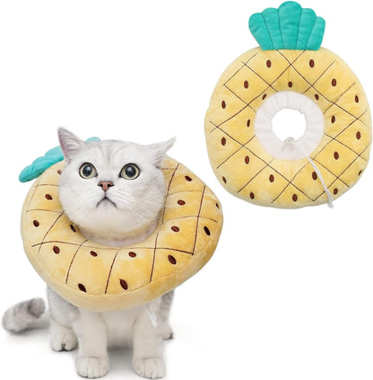 Cute Cat Collar Cone For Recovery After Surgery Pets dealsniper-net Pineapple M