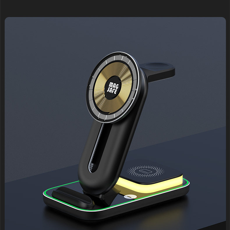 4-in-115W Small Night Light Wireless Charger Electronics DealSniper.net Black