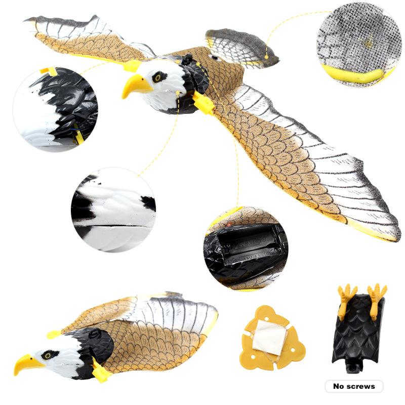 Simulation Bird Cat Interactive Pet Toys Hanging Eagle Flying Pets Gym From House