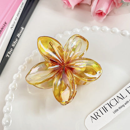 High Sense Plumeria Rubra Seaside Holiday Barrettes Beauty DealSniper.net 1 Colorful Bright Yellow 1PC