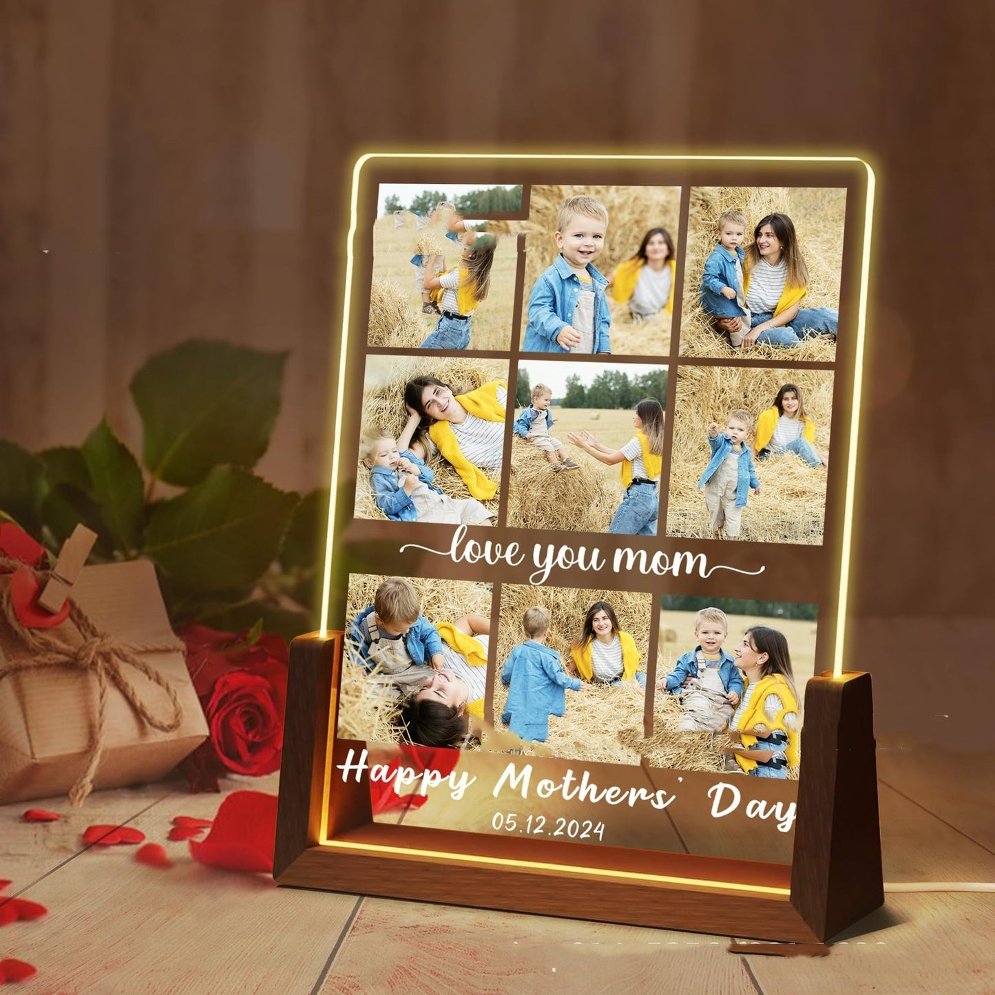 Small Night Lamp Mother's Day Photo Printing Decoration Home Decor DealSniper.net A17 Colorful Light USB