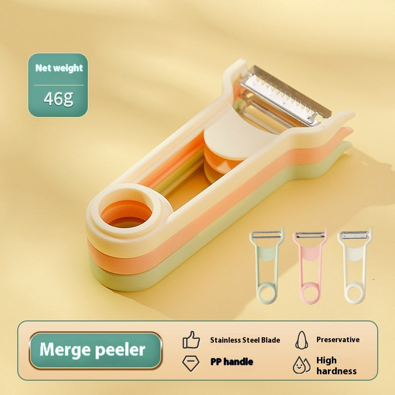 3 In 1 Cheese Grater Portable Handheld Stainless Steel Kitchen DealSniper.net Three in one peeler