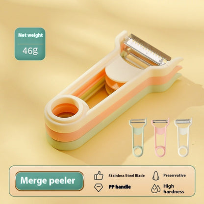 3 In 1 Cheese Grater Portable Handheld Stainless Steel Kitchen DealSniper.net Three in one peeler