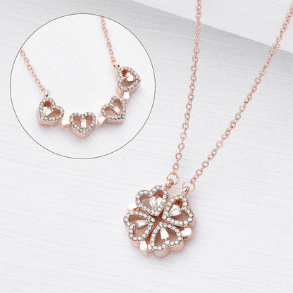 Variety Four-leaf Clover Non-fading Light Luxury Jewelry dealsniper-net Rose Gold Without box