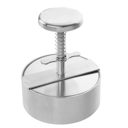Stainless Steel Patties Mould Burger Meat Press Kitchen Gadgets Kitchen dealsniper-net Silver