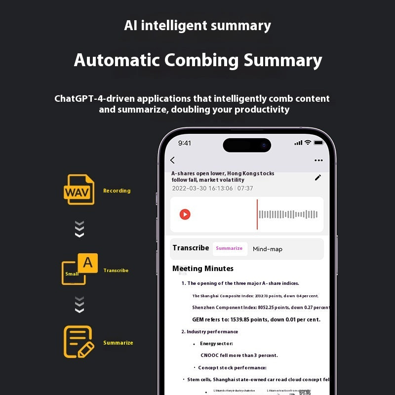 Intelligent Translation Recorder APP Control Recorder Ai Recorder Gym From House