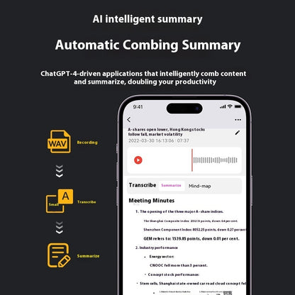 Intelligent Translation Recorder APP Control Recorder Ai Recorder Gym From House