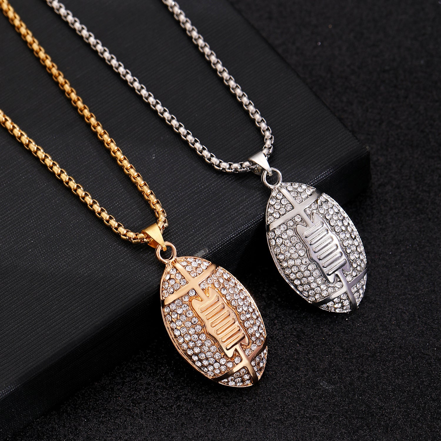 American Football Pendant Necklace Jewelry dealsniper-net