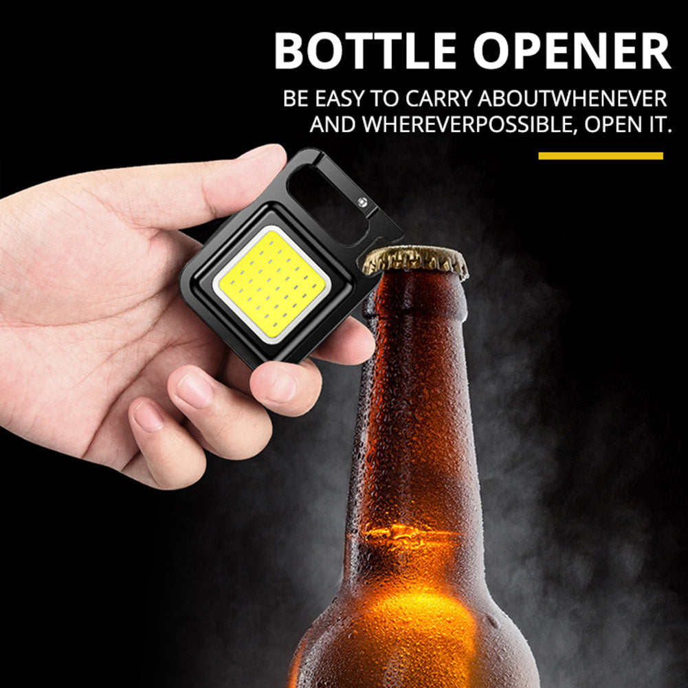 Mini Portable Flashlight Rechargeable Glare COB Keychain Light Outdoor DealSniper.net