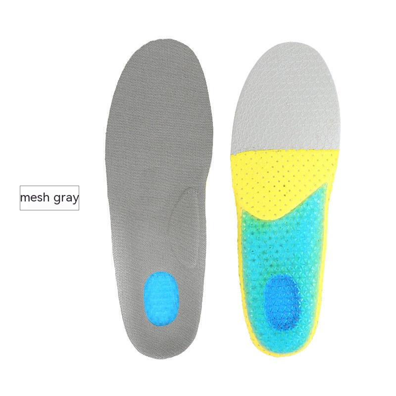 Silicone Leisure Sports Decompression Insole Sports dealsniper-net Mesh Gray L41 45 Yards