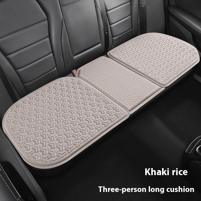 Car Seat Cushion Four Seasons Universal Cool Pad Gel Vehicle dealsniper-net Khaki Beige Rear Strip