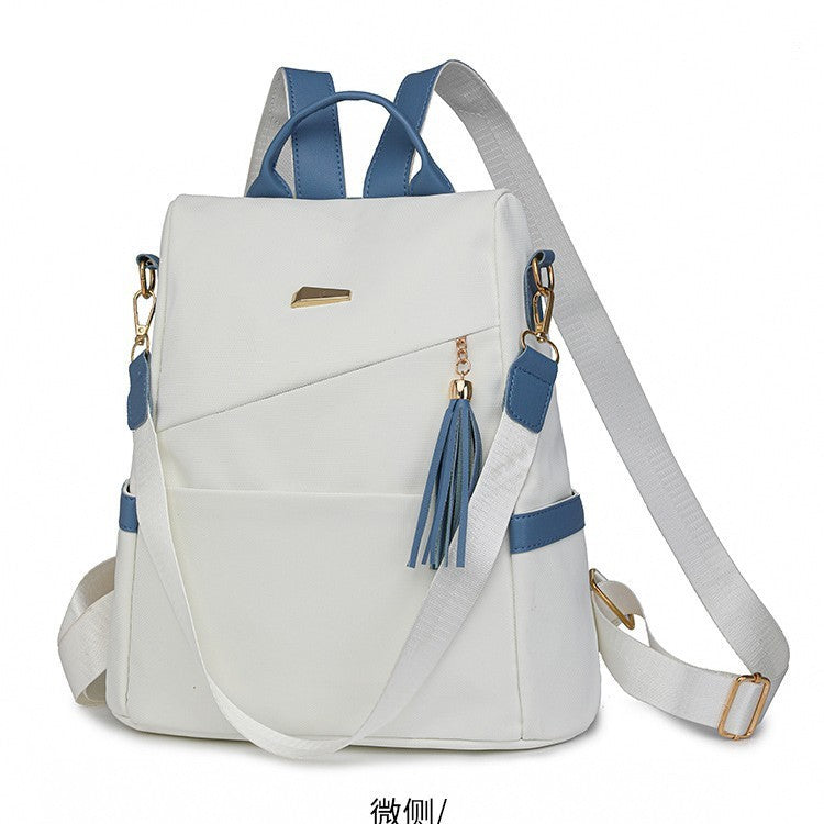 Oxford Cloth Stitching Women'S Backpack Anti-Theft Women DealSniper.net