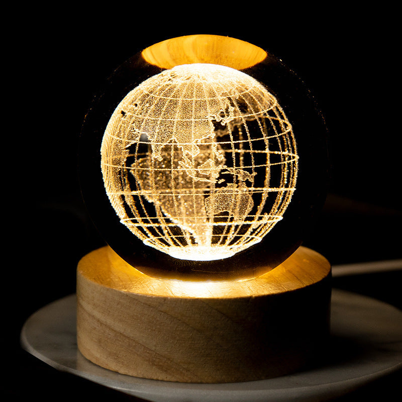 Creative Usb Luminous Crystal Ball Ornaments House DealSniper.net Crystal Earth 10cm box packing